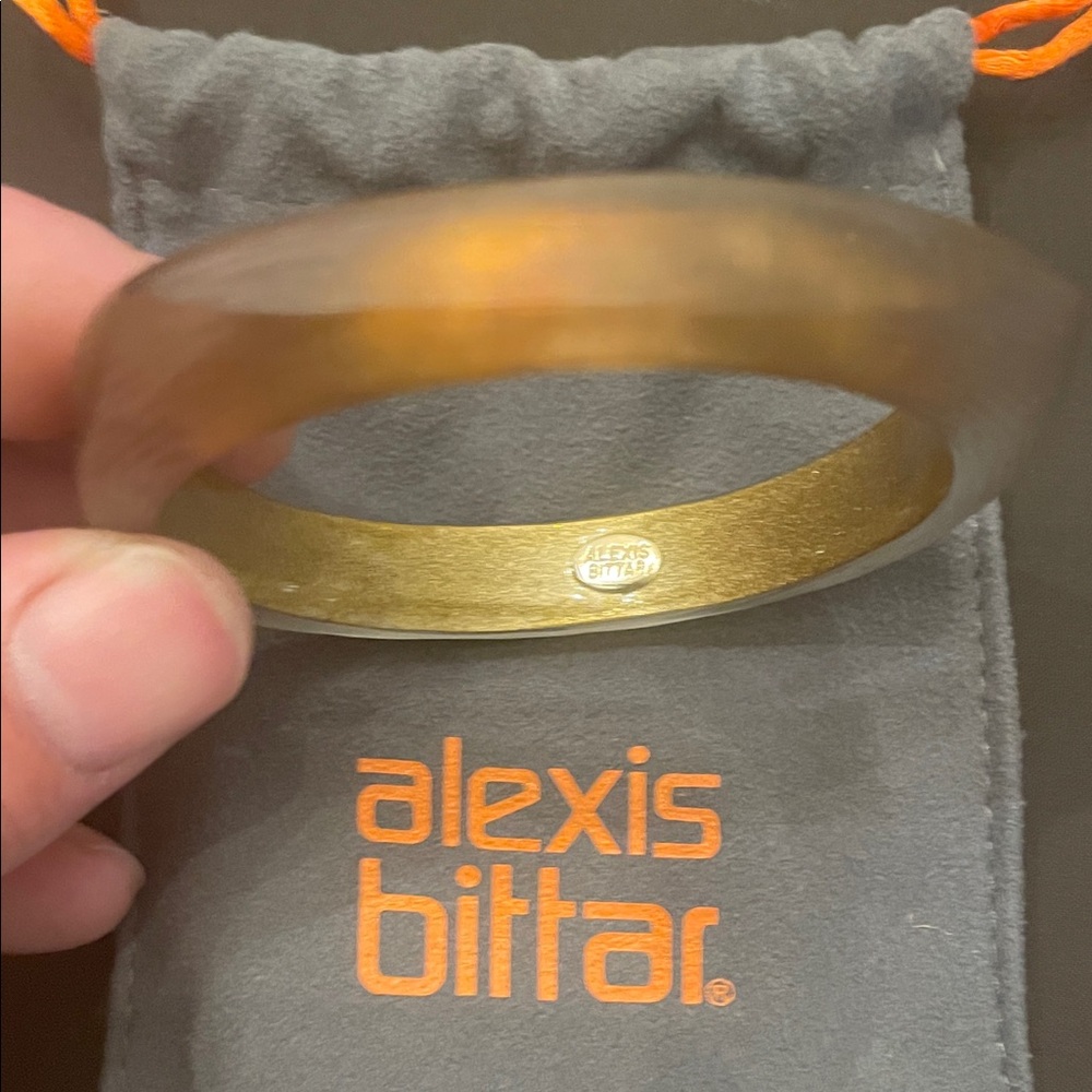 Alexis Bittar Gold and Brown Bracelet